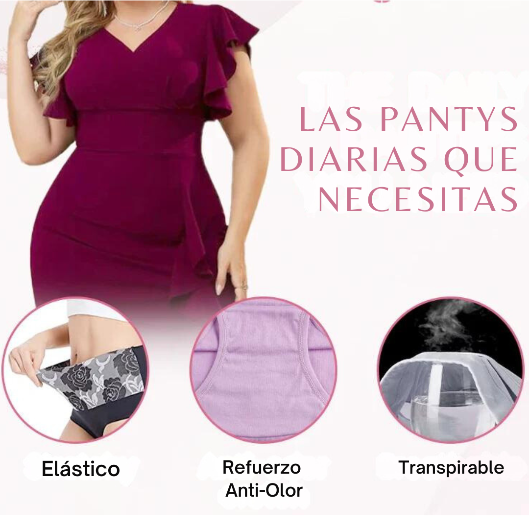BloomyFit - Interiores antibacterianas de cintura alta (Pack x 4Un)