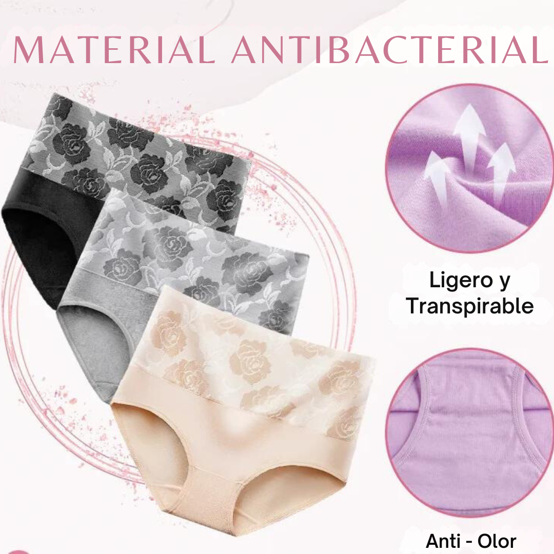 BloomyFit - Interiores antibacterianas de cintura alta (Pack x 4Un)