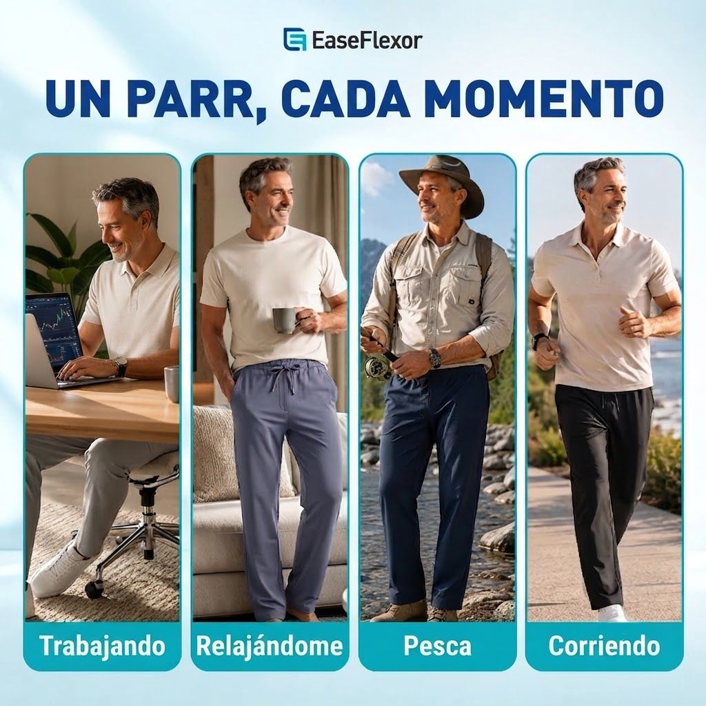 EaseFlexor - Pantalones de hombre ultra elásticos de secado rápido