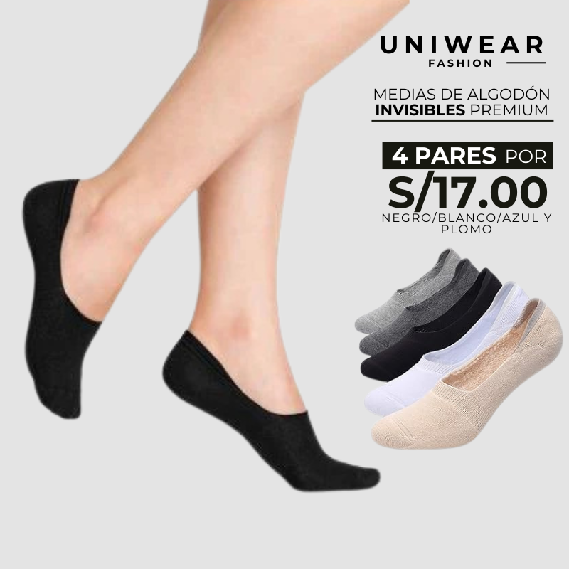 Medias Invisbles para Mujer (4 pares)