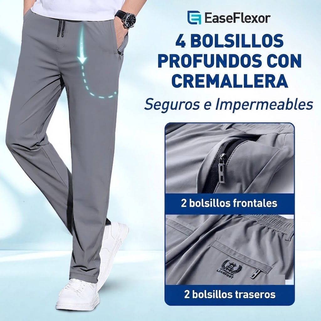 EaseFlexor - Pantalones de hombre ultra elásticos de secado rápido