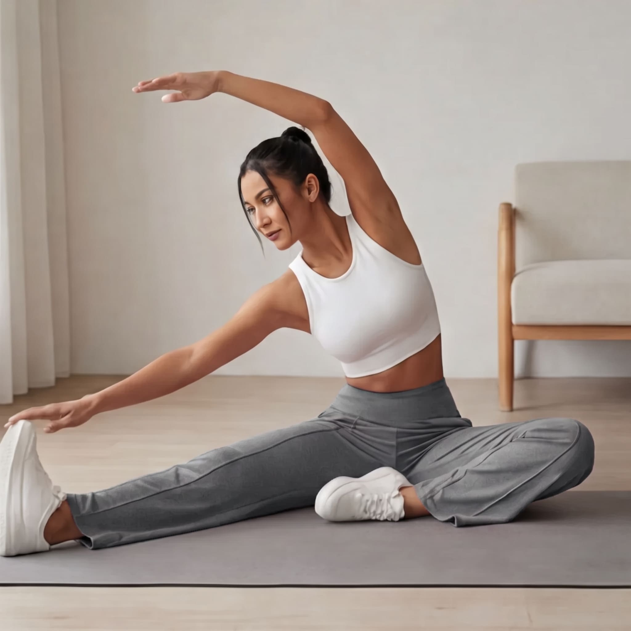 Elyra | Pantalones de yoga de pierna ancha para mujer con cintura cruzada