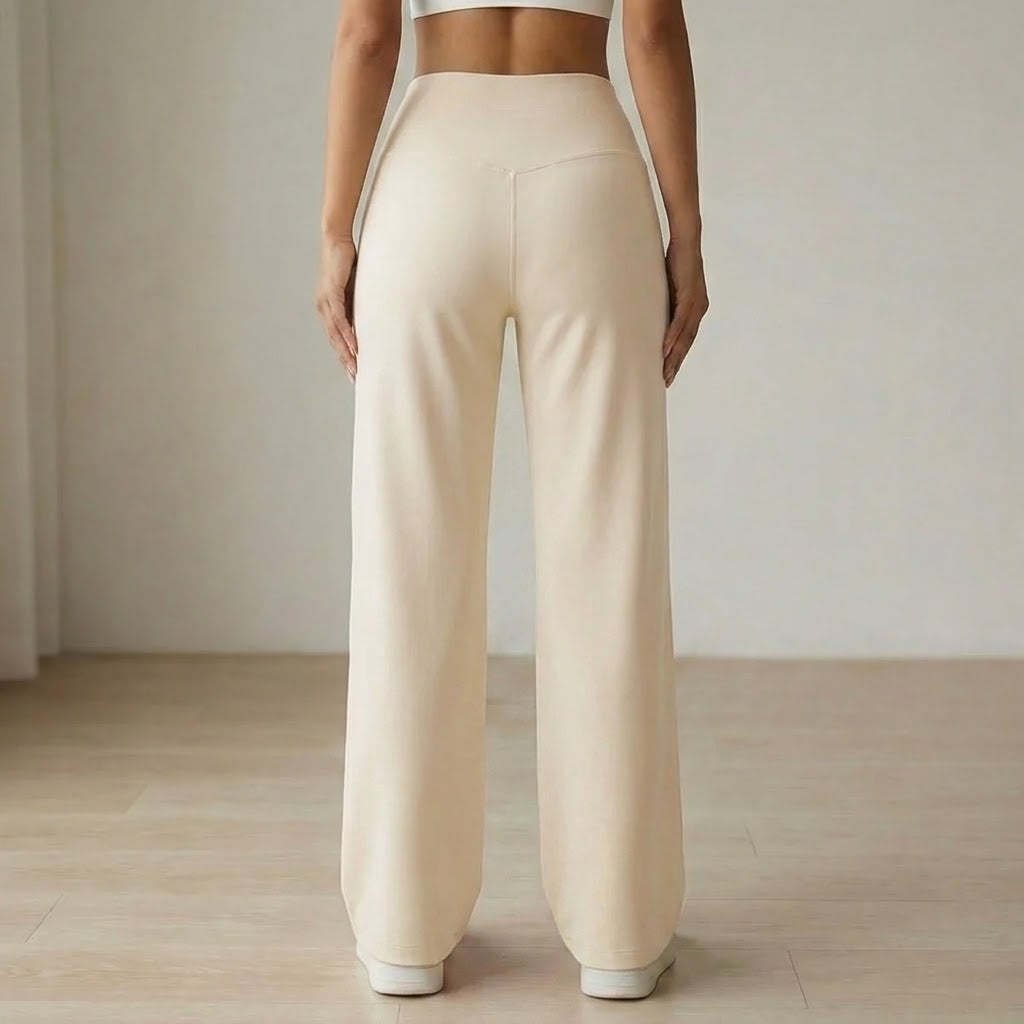 Elyra | Pantalones de yoga de pierna ancha para mujer con cintura cruzada