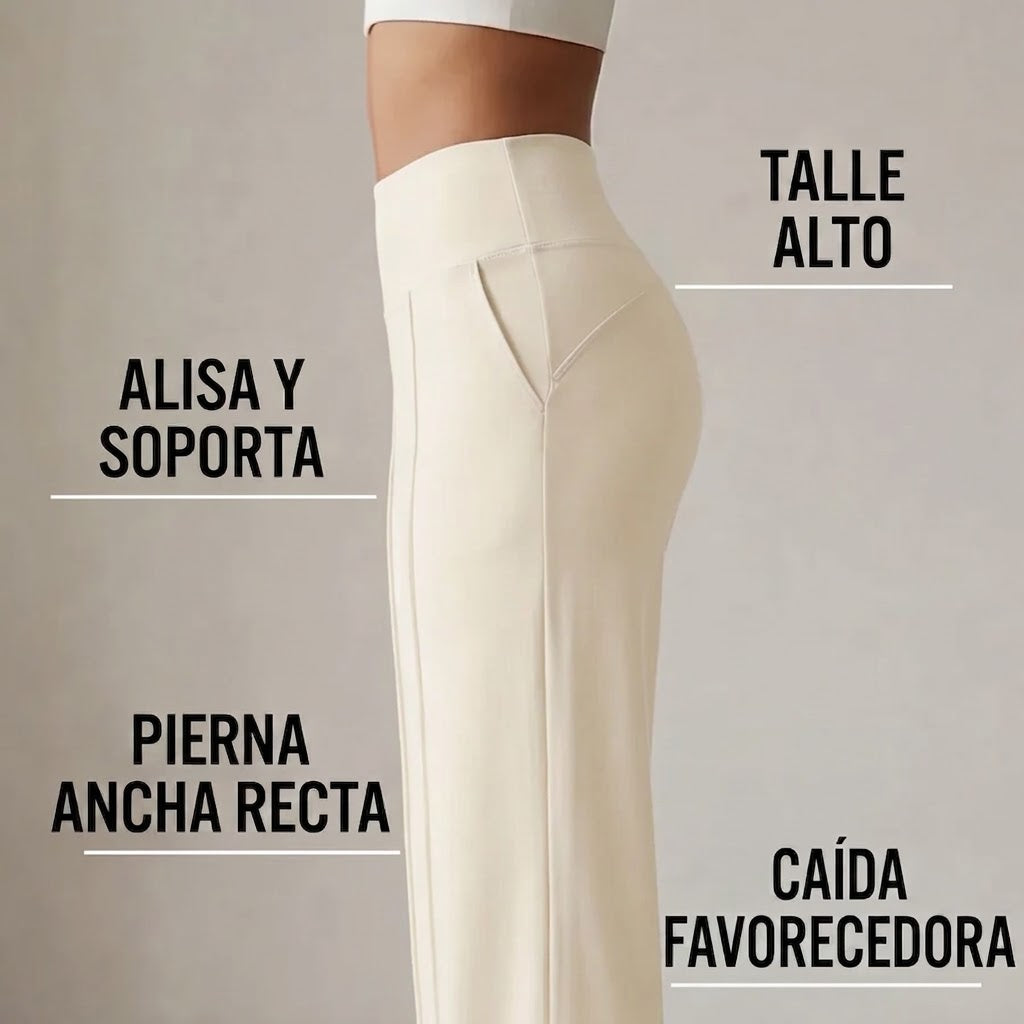 Elyra | Pantalones de yoga de pierna ancha para mujer con cintura cruzada