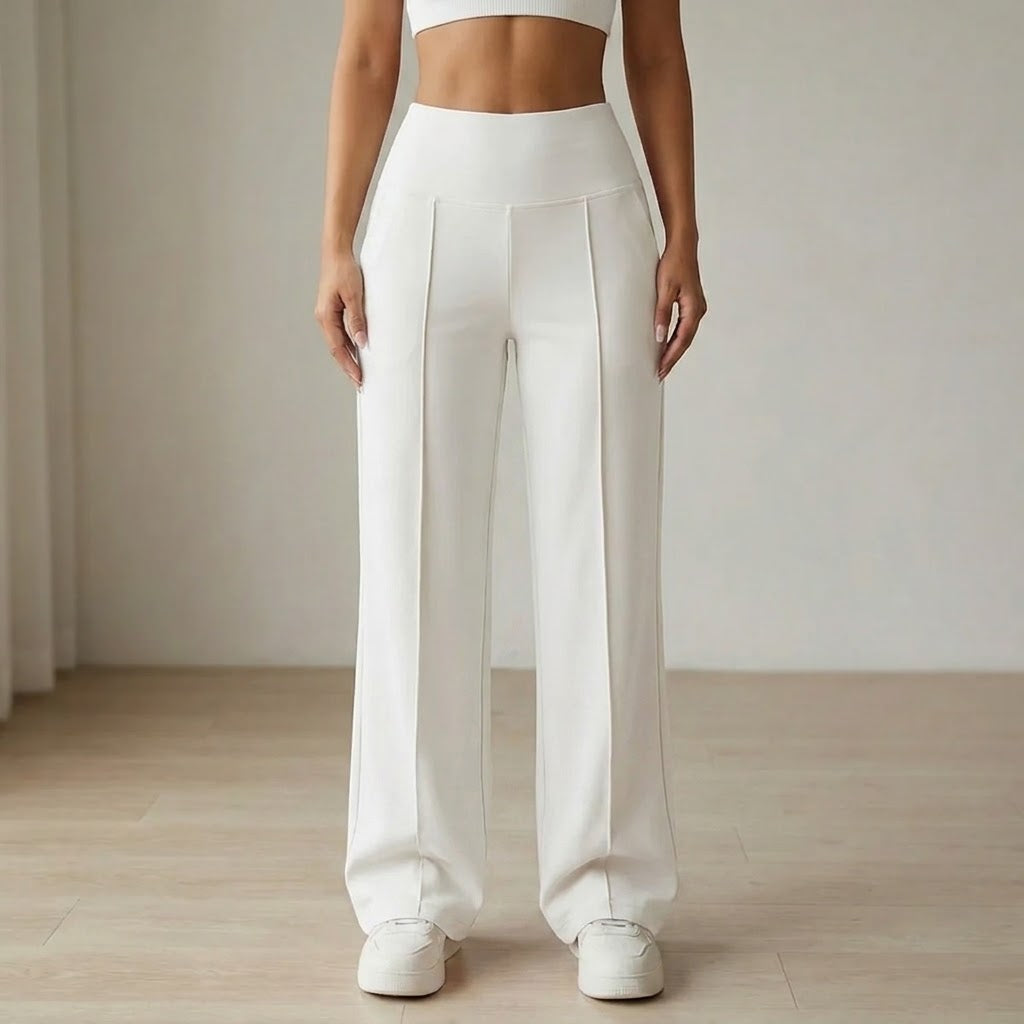 Elyra | Pantalones de yoga de pierna ancha para mujer con cintura cruzada