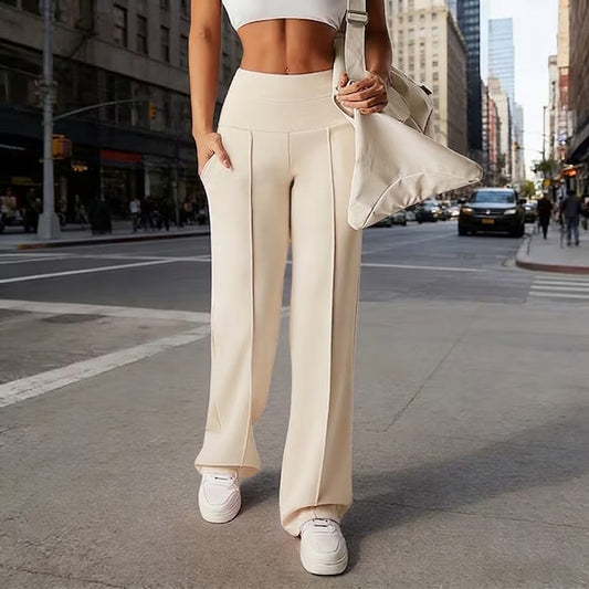 Elyra | Pantalones de yoga de pierna ancha para mujer con cintura cruzada