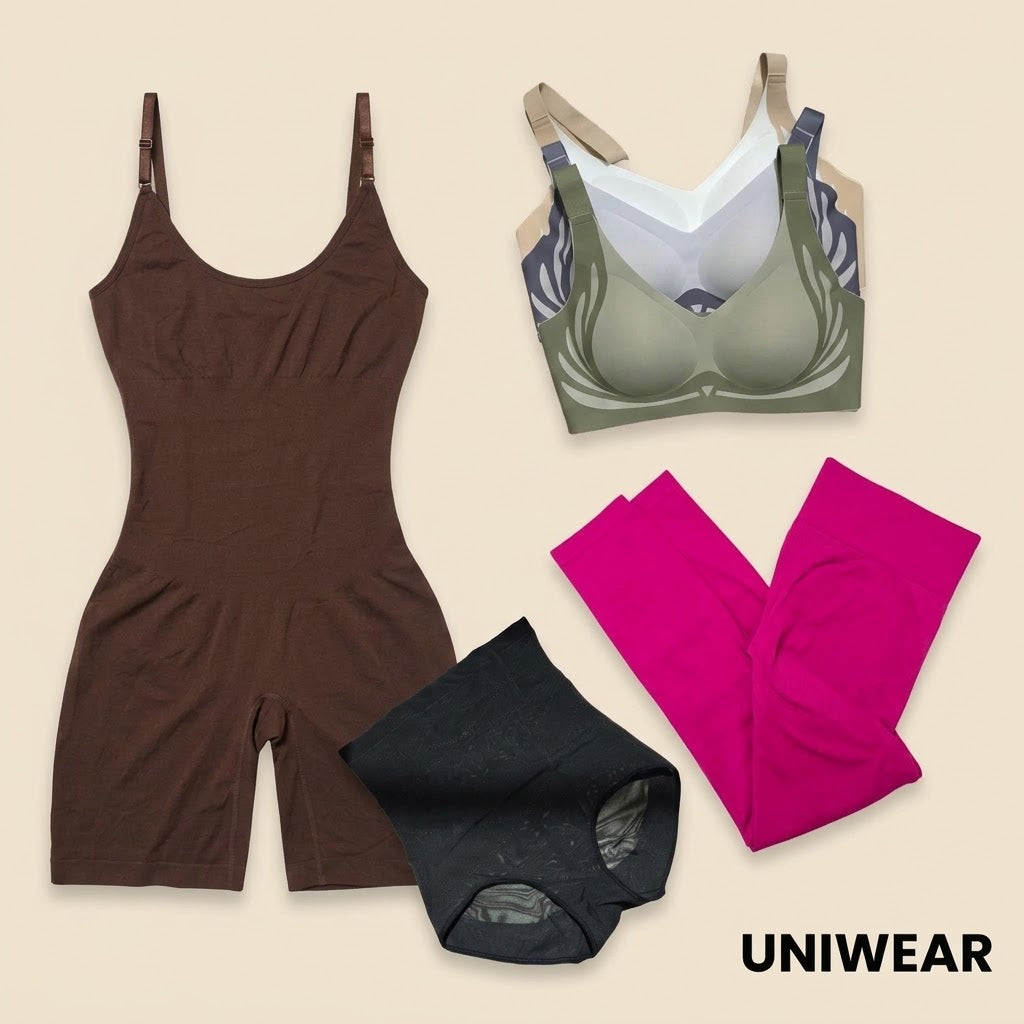 ShapeWear | Pack Moldeador Completo: Body + Panty Faja + Leggings + 3 Bras